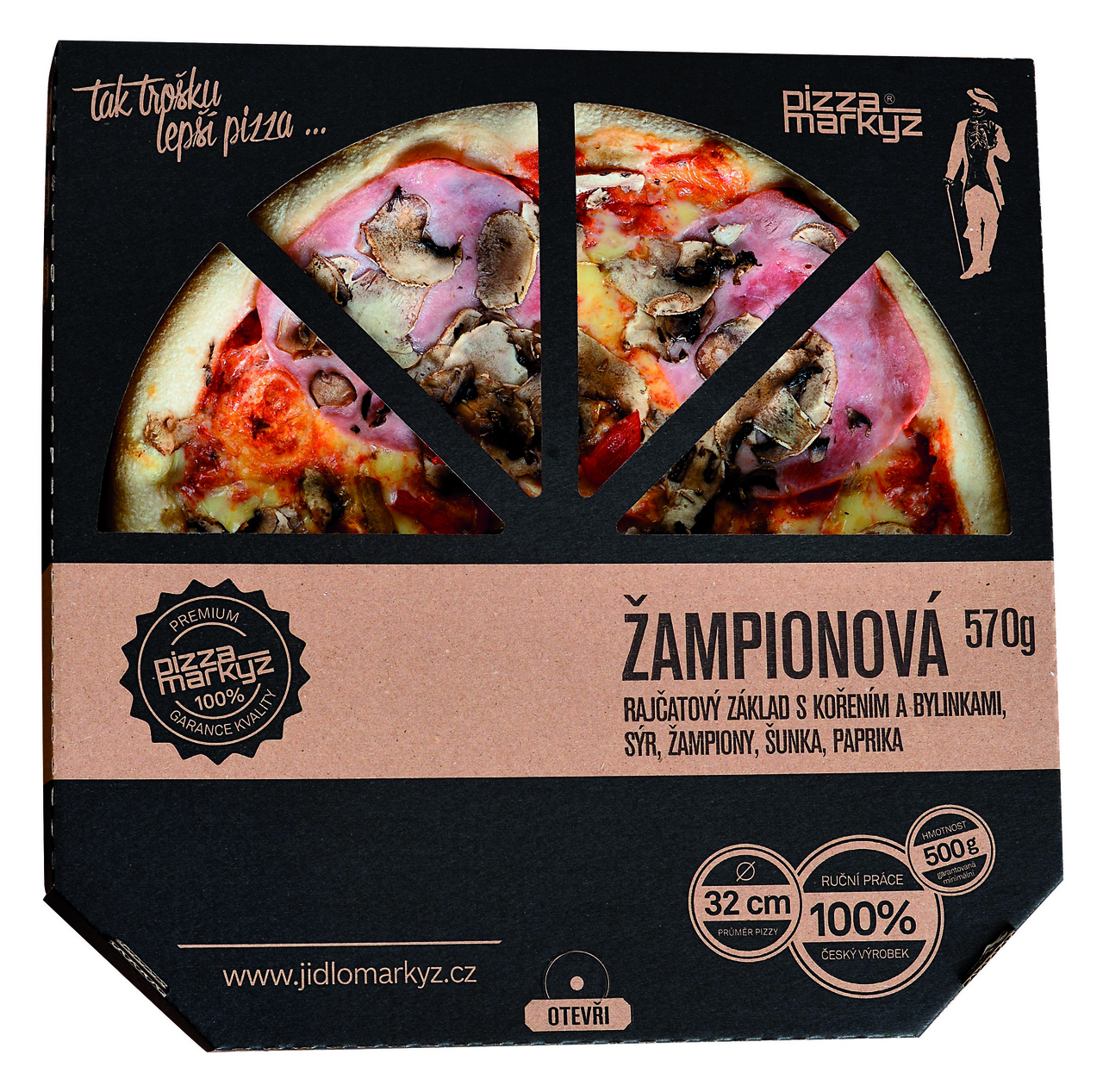 pizza markýz žampionová 570 g