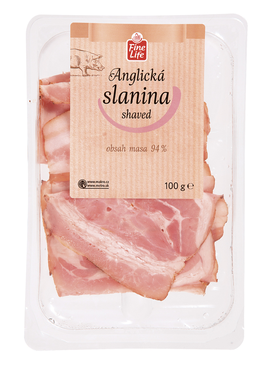 Fine Life Anglická slanina shaved chlaz. 100 g
