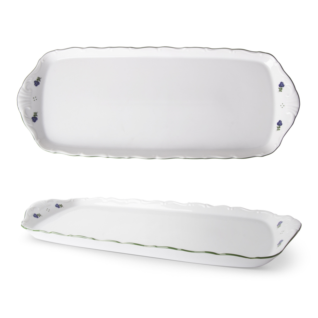 G.Benedikt Podnos VERONA 37 cm porcelán modrý 3 ks