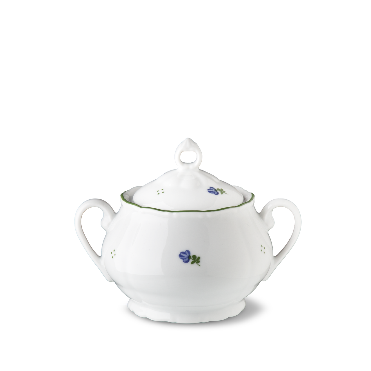 Cukřenka s uchem VERONA porcelán modrá 3 ks