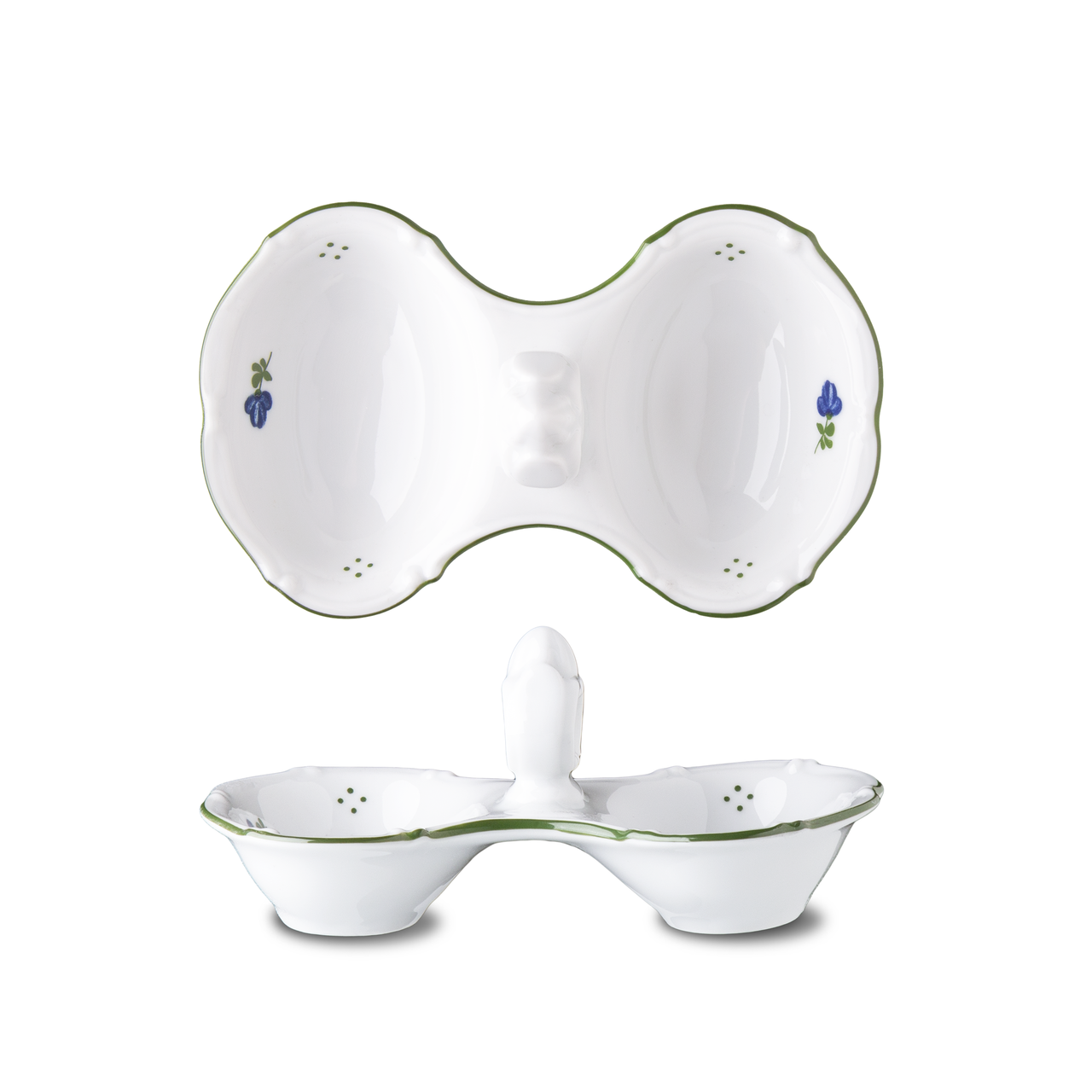 Menážka sůl + pepř VERONA porcelán modrá 3 ks