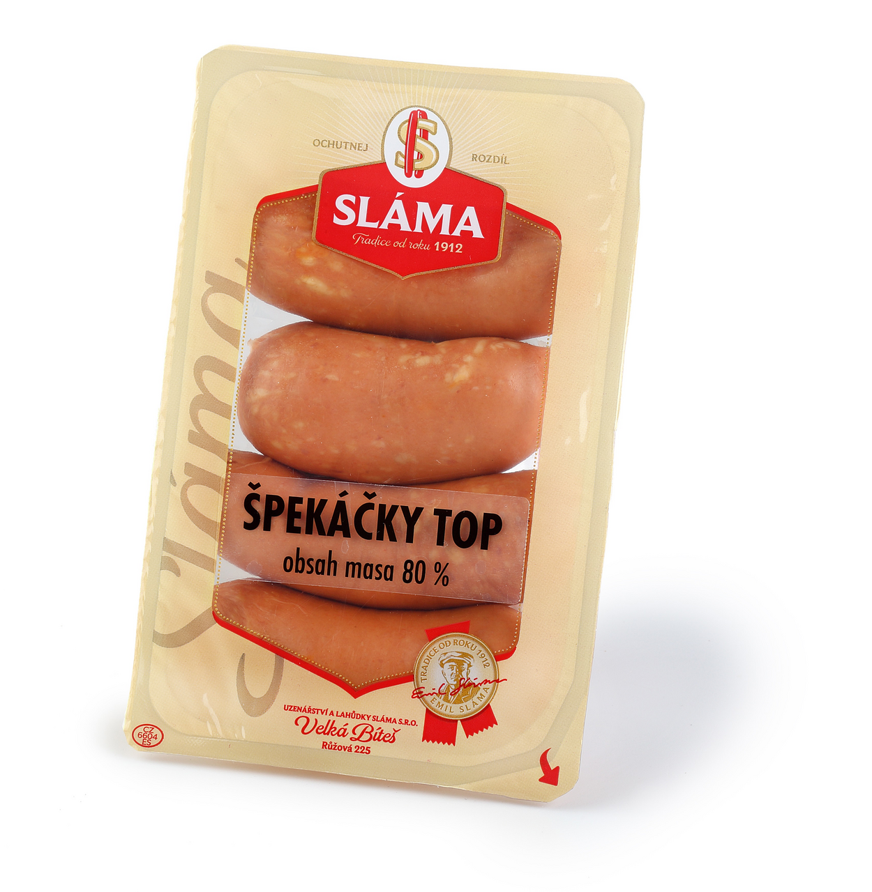 SLÁMA Špekáčky Top 80% chlaz. 370 g