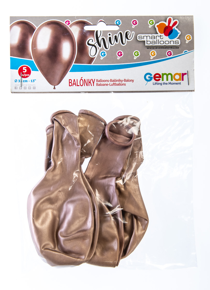 SMARTBALLOONS Shine Balónek Rose Gold 33 cm 5 ks