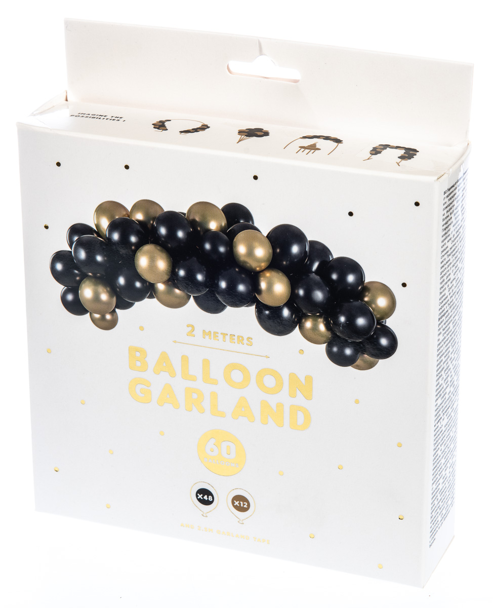 PARTY DECO Girlanda s páskou červeno-zlatá 60 ks