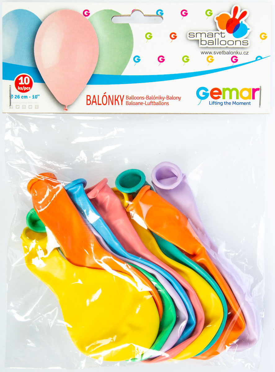 SMARTBALLOONS Balónek 26 cm Mix pastel 10 ks