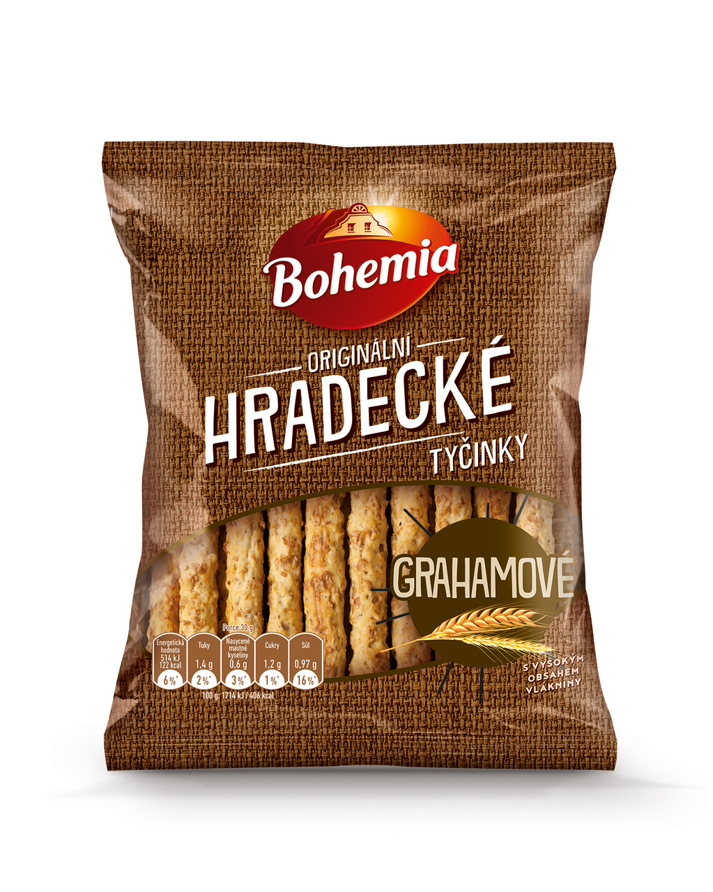 Bohemia Hradecké tyčinky grahamové 27 x 90 g