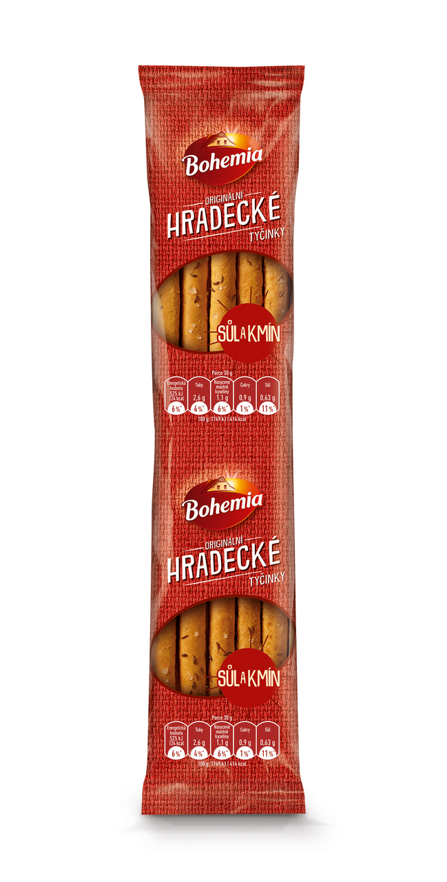 Bohemia Hradecké tyčinky kmín sůl 30 x 100 g