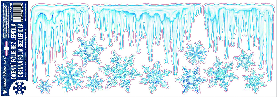 Flexio Fólie okenní 211109 s glitrem, rampouchy 1 ks