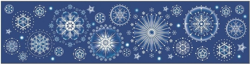 Flexio Fólie okenní 211116 pruh vločky, hvězdy s glitry 1 ks