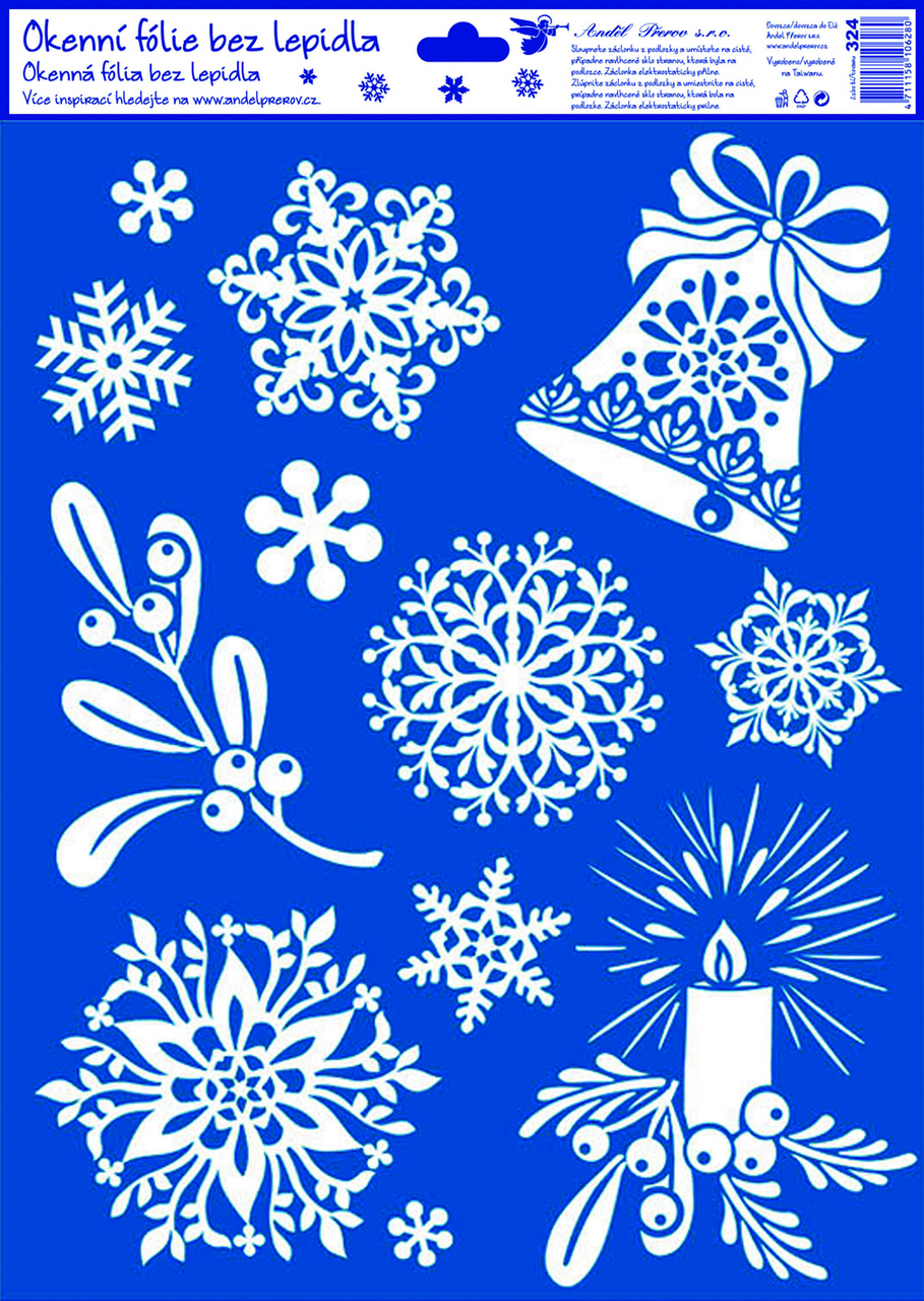 Flexio Fólie okenní 211122 se sněhovým efektem a glitry 1 ks