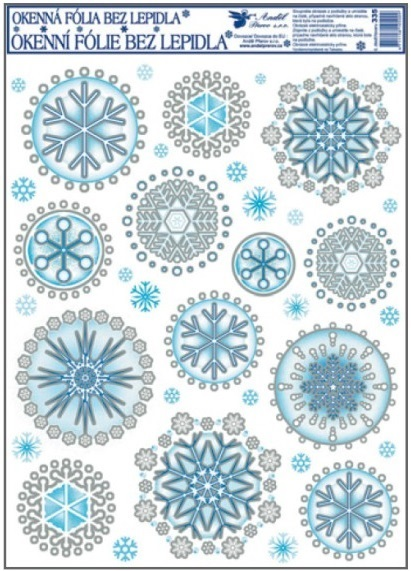 Flexio Fólie okenní 211104 vločky ledové v kruzích 1 ks