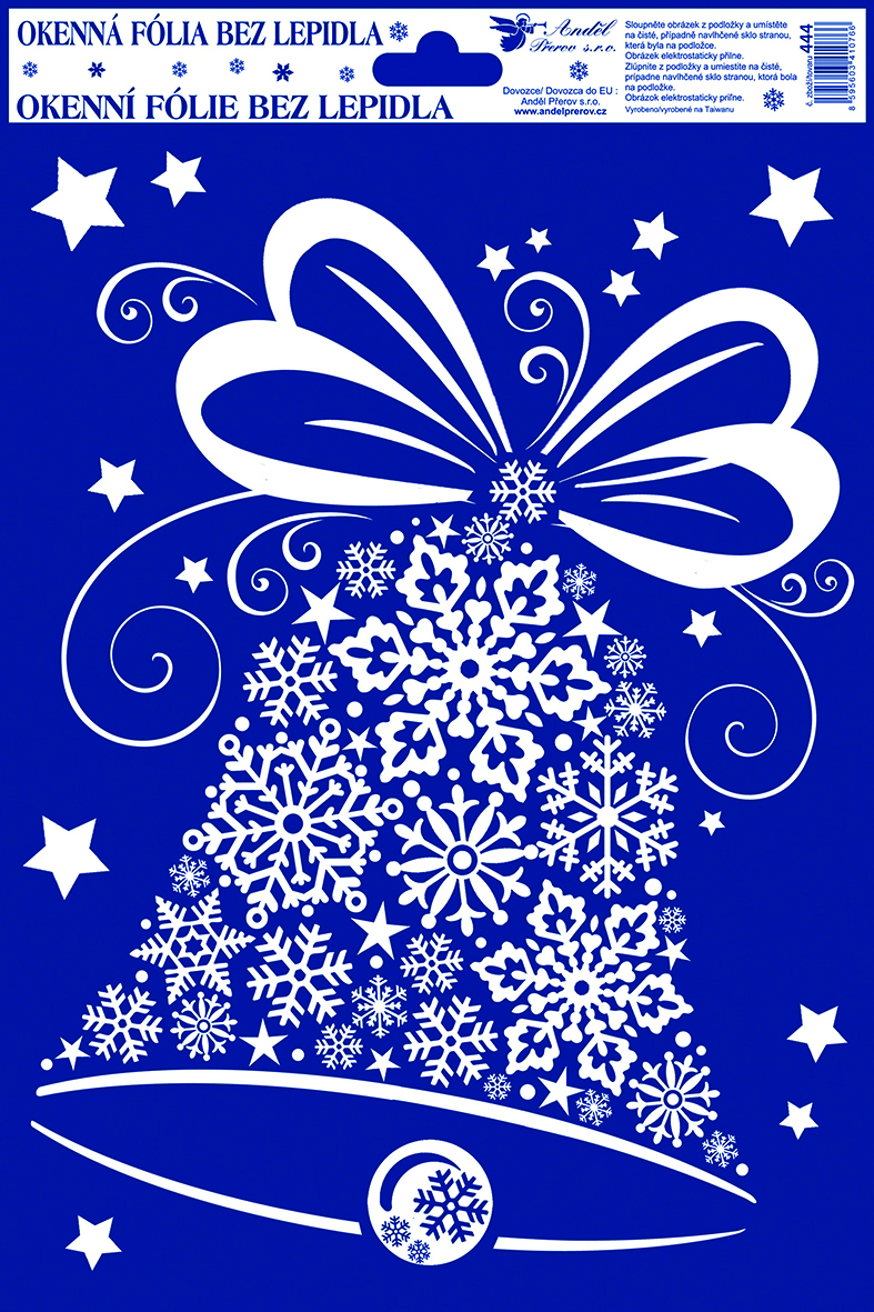 Flexio Fólie okenní 211113 s glitrem, orbázky z vloček 1 ks