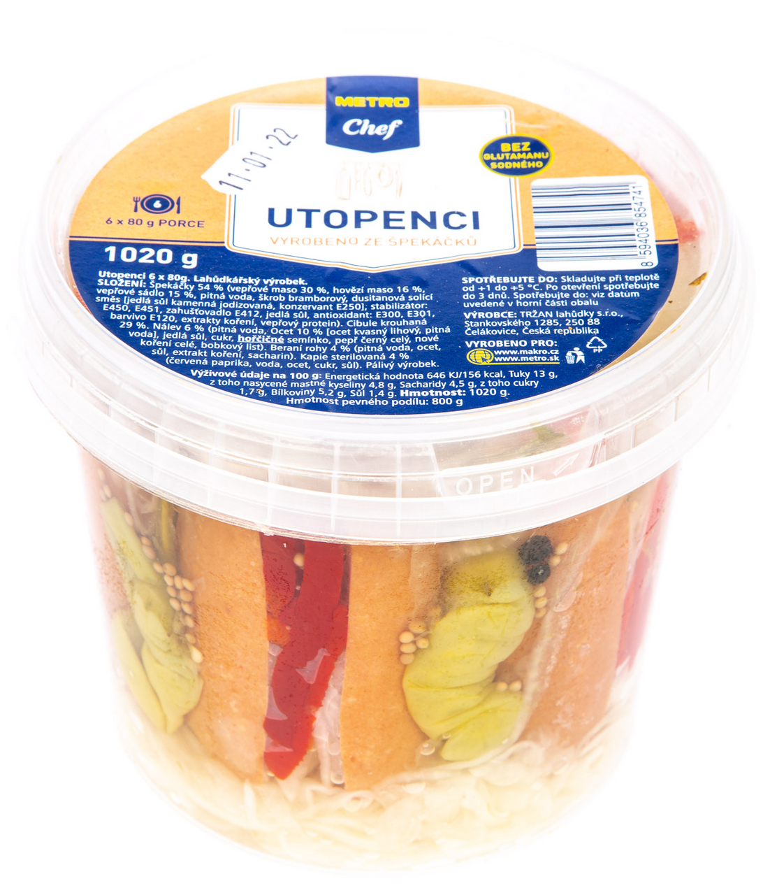 METRO Chef Utopenci (pevný podíl 800 g, 6 x 80 g) chlaz. 1020 g