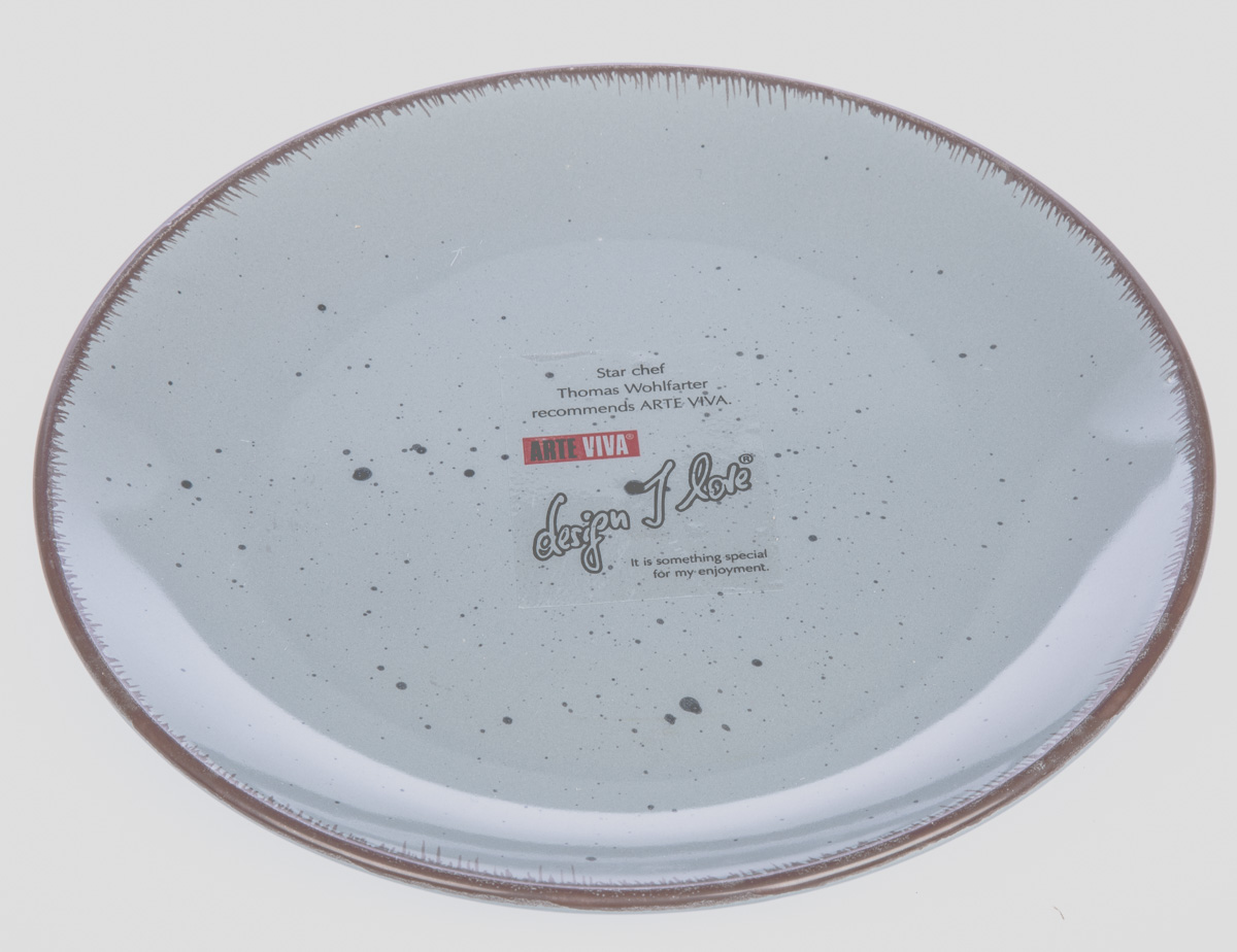 Talíř Puro D 20cm keramika šedý 1 ks