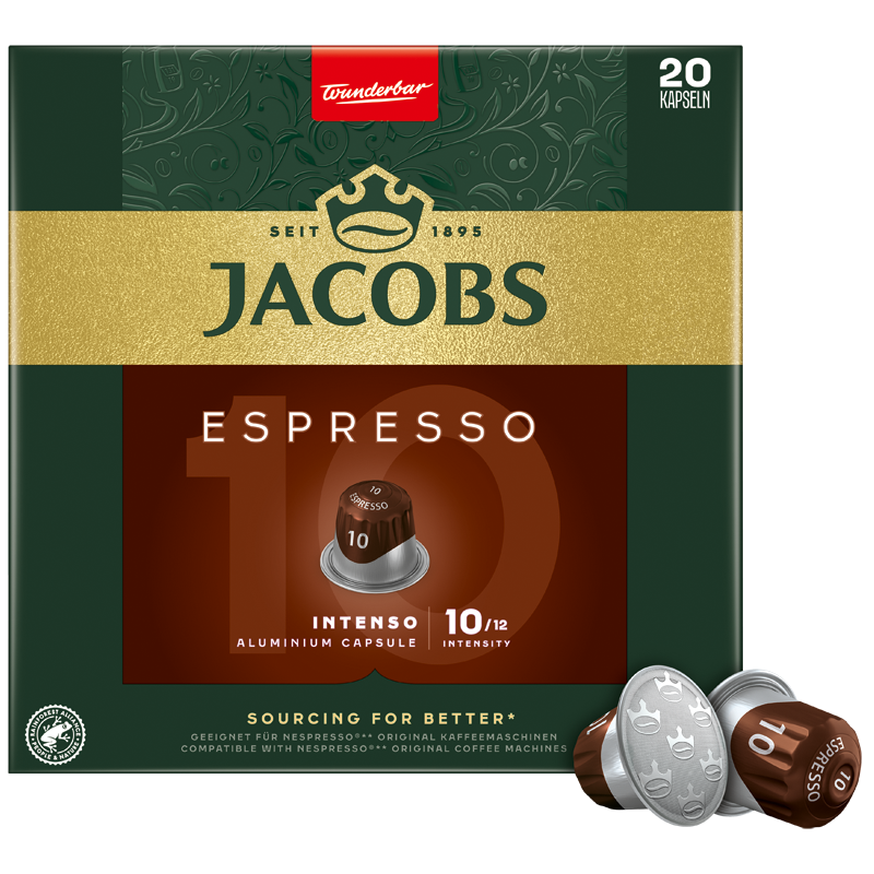 JACOBS Espresso Intenso kapsle kávové 20 ks