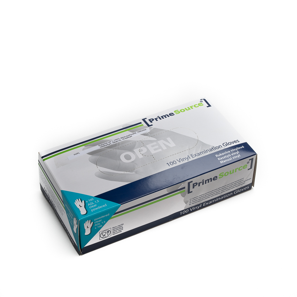 PrimeSource Rukavice vinyl vel. L 100 ks