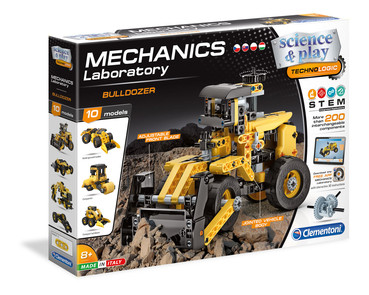 Mechanická laboratoř Clementoni Buldozer 10 modelů 1 ks
