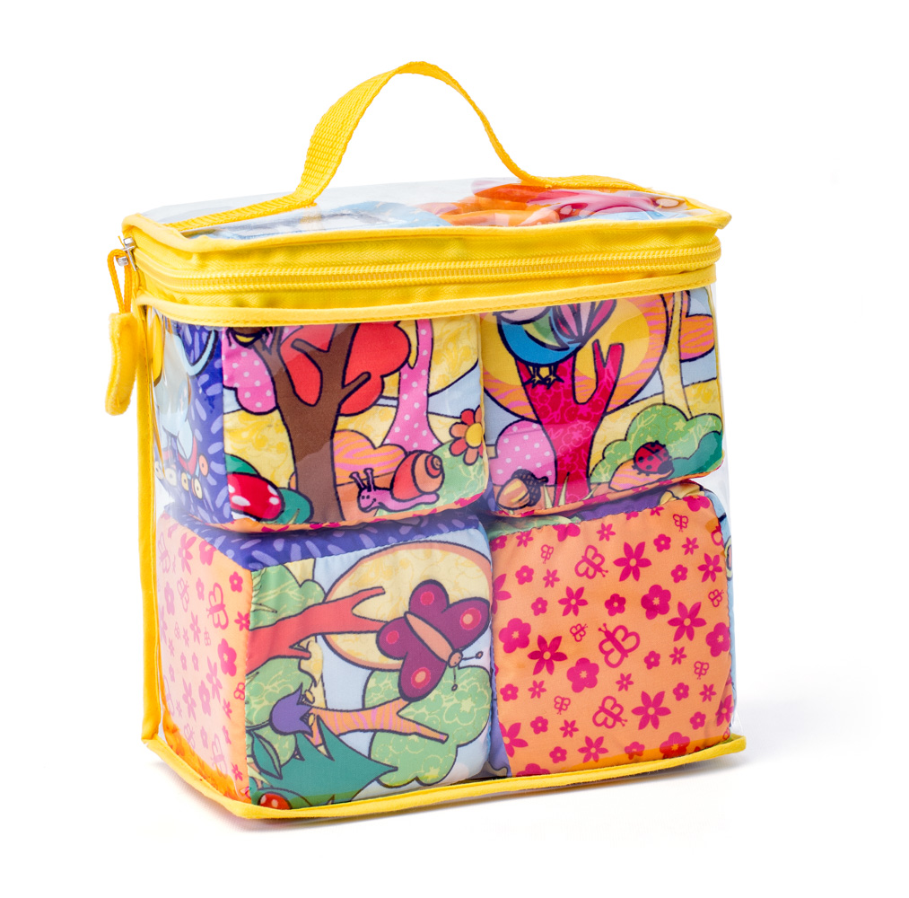 Kostky textilní Niny pro nejmenší 4 ks