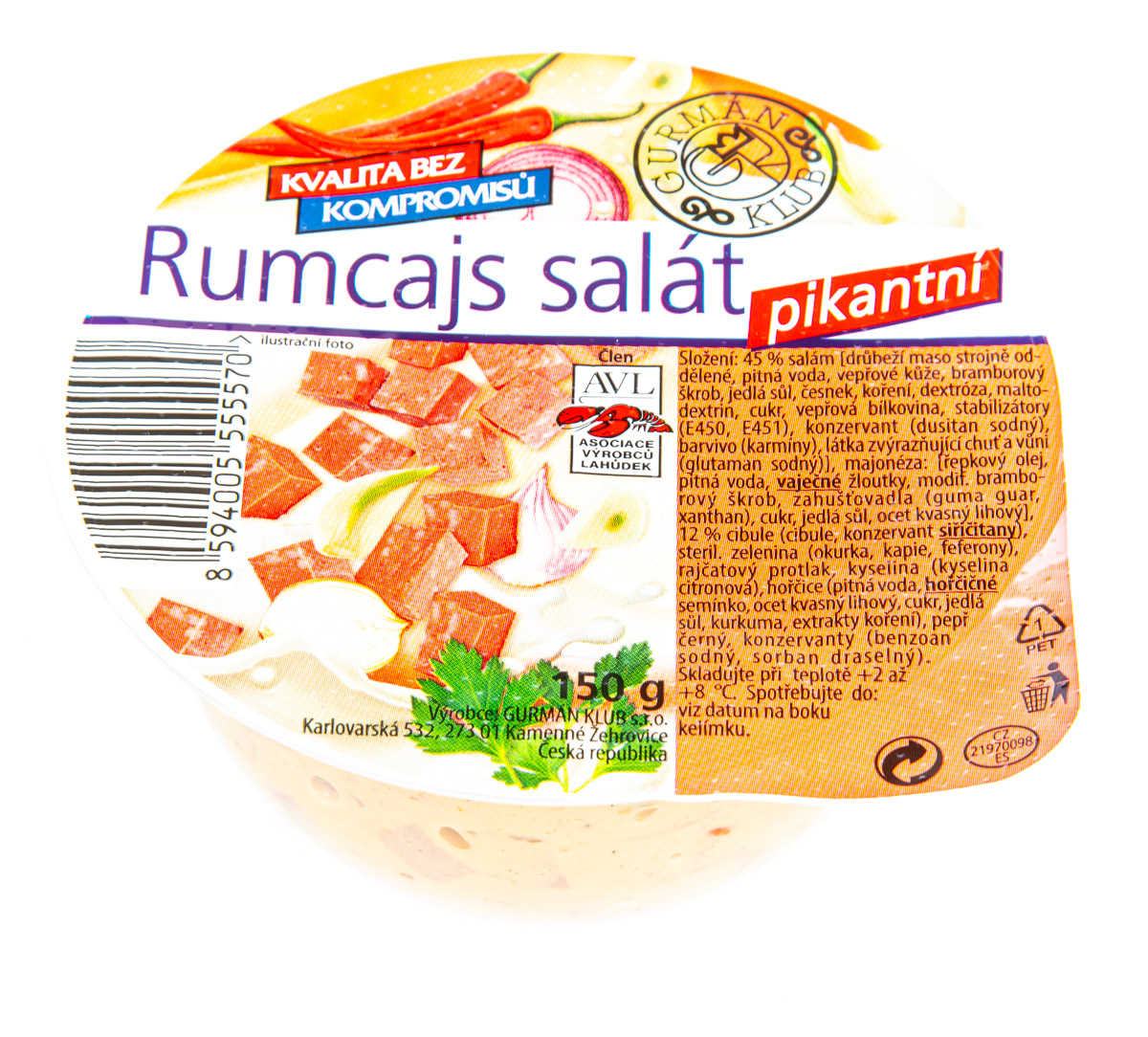 GURMÁN KLUB Salát Rumcajs pikantní majonézový chlaz. 150 g