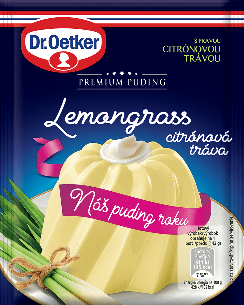 Dr. Oetker Premium Puding s příchutí lemongrass / citronové trávy 40 g