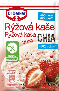 Dr. Oetker Rýžová kaše Chia/ Jahody bez lepku 50 g