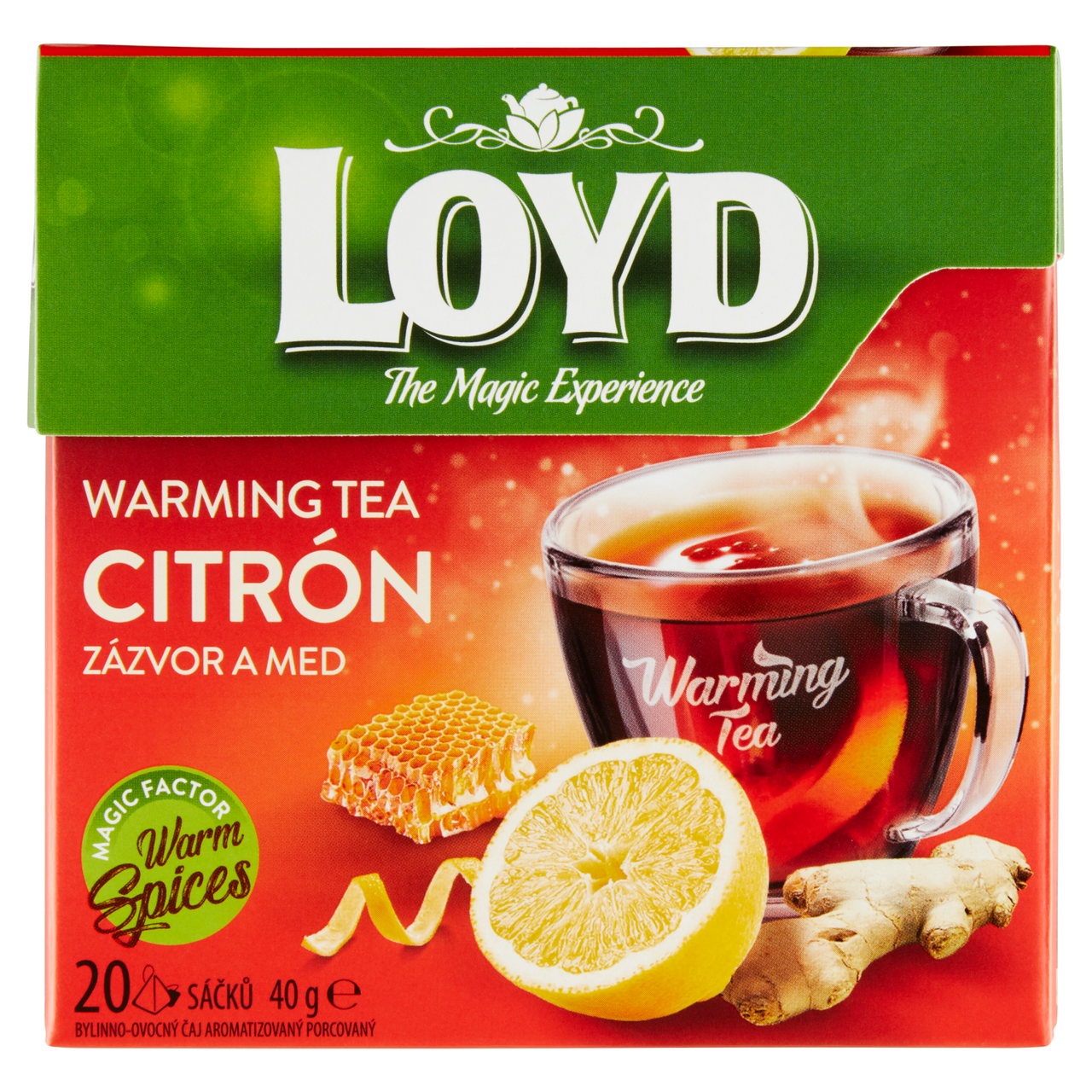 LOYD Warming Tea citrón zázvor a med 20 x 2 g