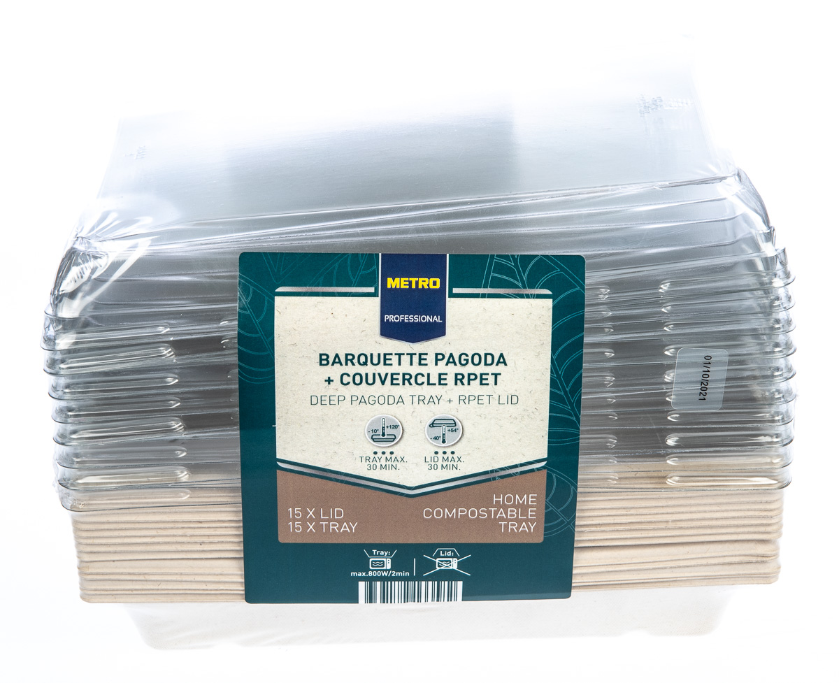 METRO PROFESSIONAL Miska s víčkem Buddha 750 ml cukrová třtina 15 ks