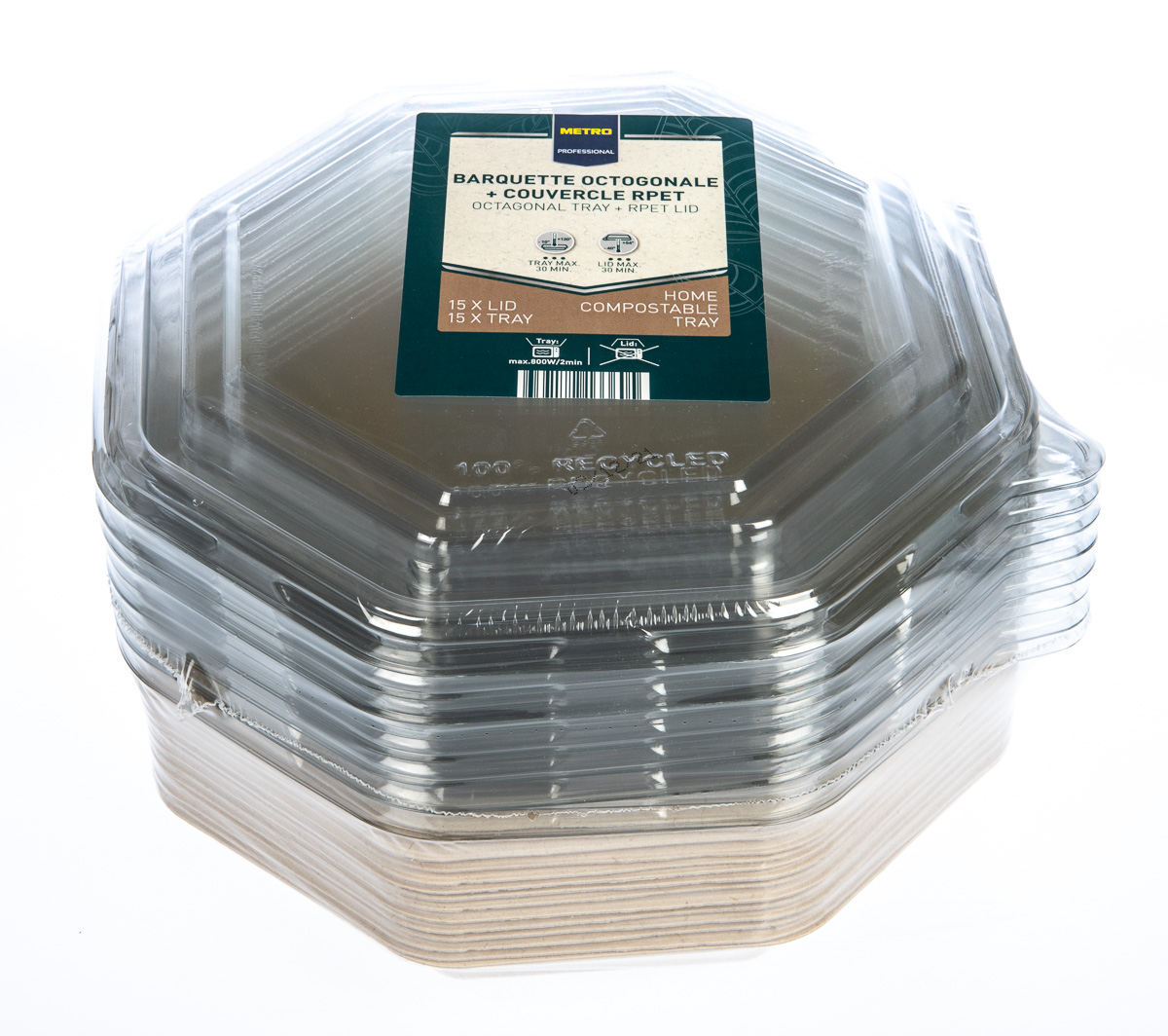 METRO PROFESSIONAL Miska s víčkem Buddha 830 ml cukrová třtina 15 ks