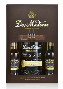 Dos Maderas Triple Aged 5+5y 40 % 700 ml + Sherry 2 x 100 ml dárkové balení