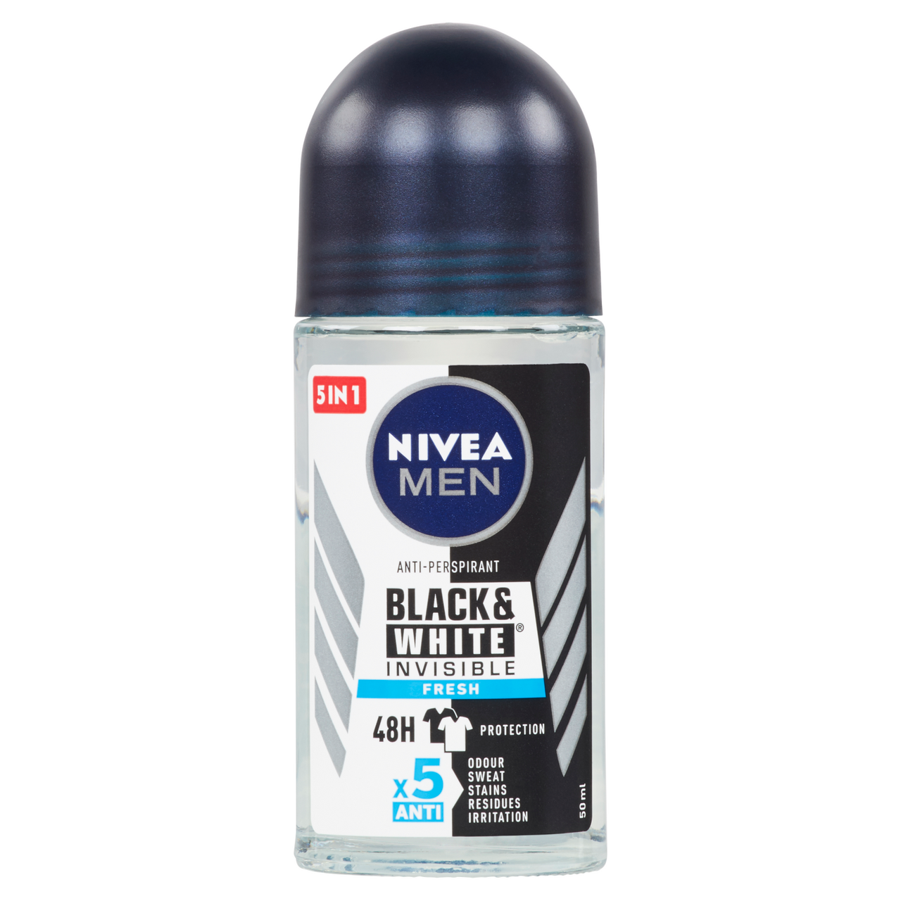 NIVEA Men Invisible For Black&White Antiperspirant kuličkový pán. 50 ml