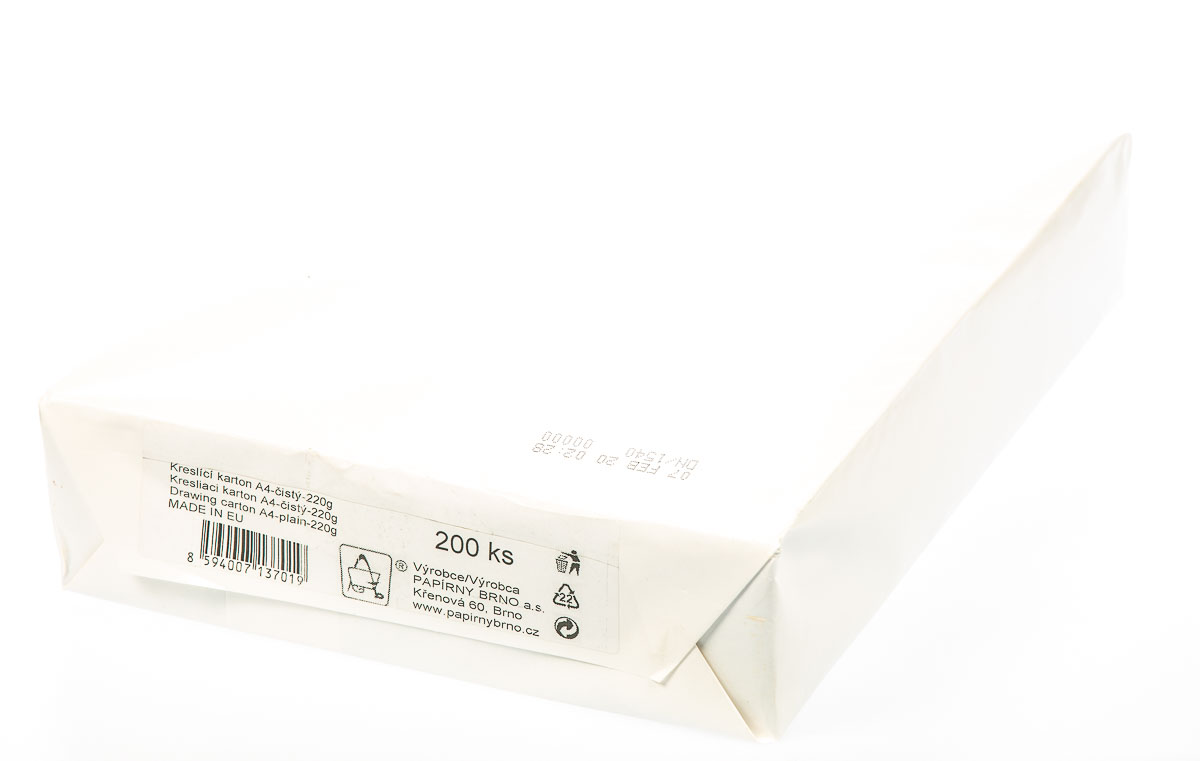 Karton kreslící Papírny Brno A4 220g 200 listů 1 ks