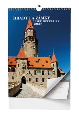 BALOUŠEK Kalendář nástěnný Hrady a zámky ČR A3 1 ks