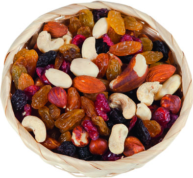 Košík kulatý Larissa sušené ovoce 1x250 g