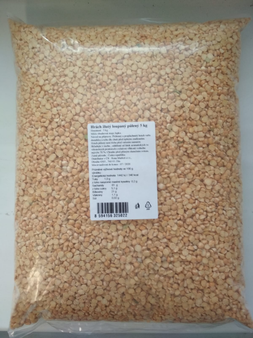 Hrách žlutý loupaný půlený 5 kg