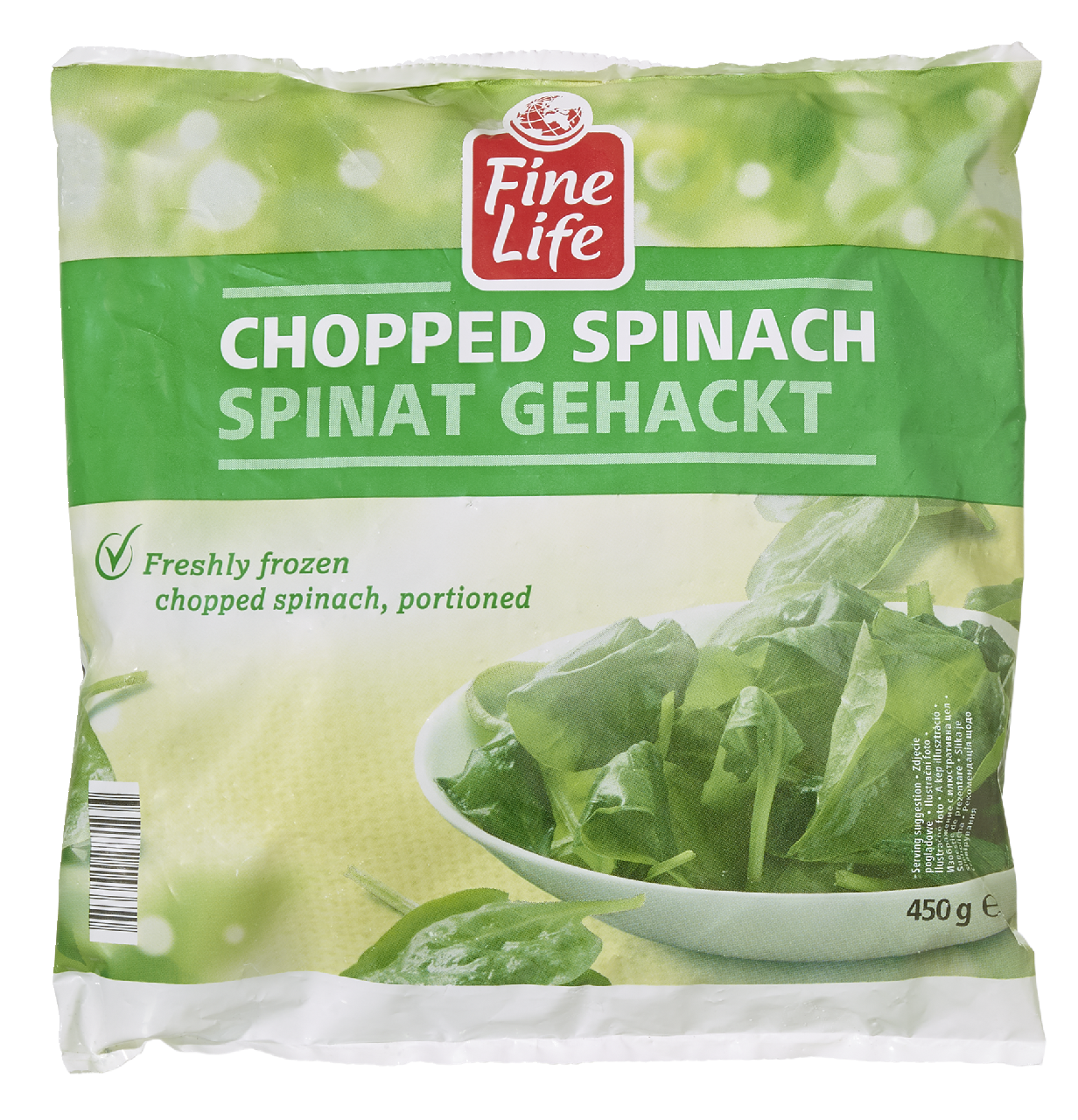 Fine Life Špenát sekaný porce mraž. 450 g