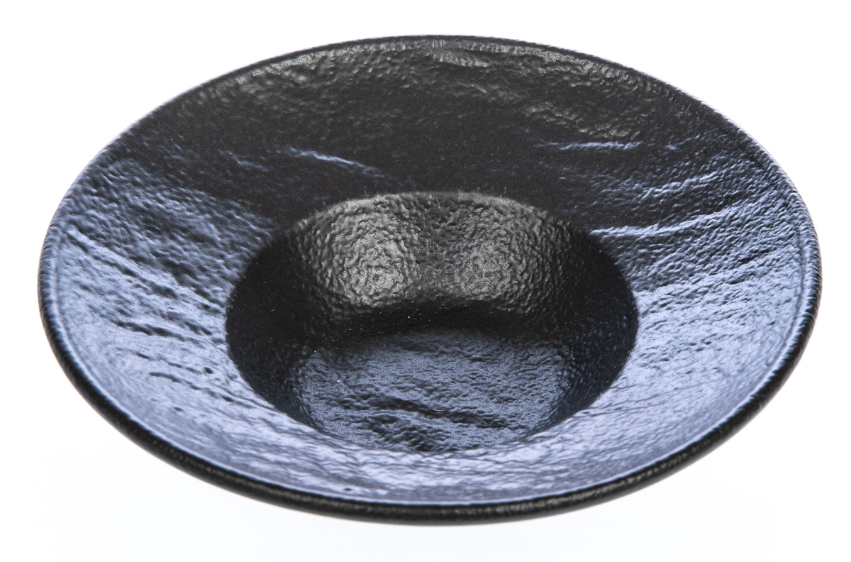 Tognana Talíř hluboký VULCANIA GOURMET 15 cm porcelán černý 6 ks