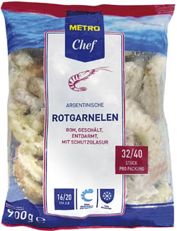 METRO Chef Krevety loupané bez střívka ARG 16/25 mraž. 900 g