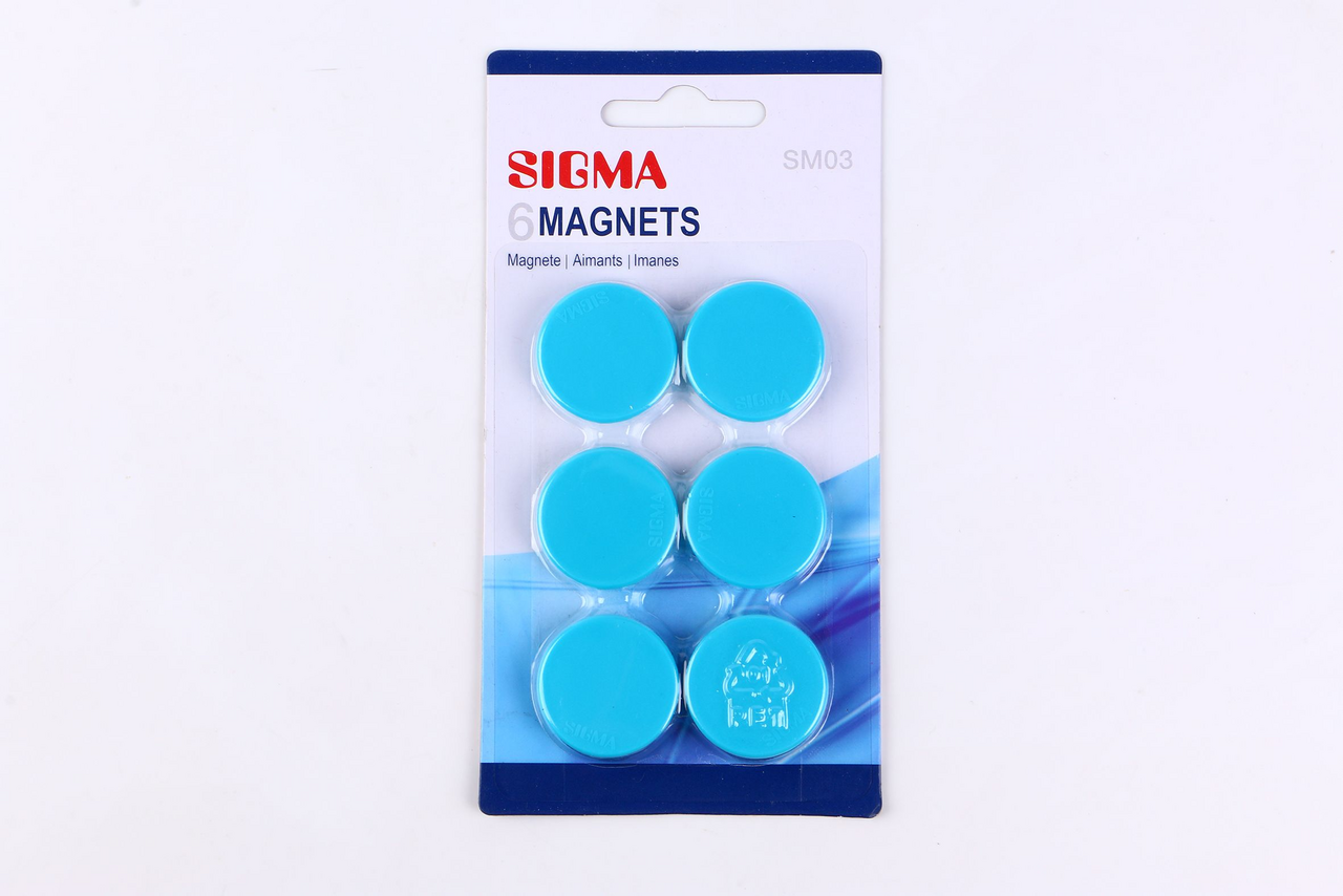 SIGMA Magnety 32 mm modré 6 ks