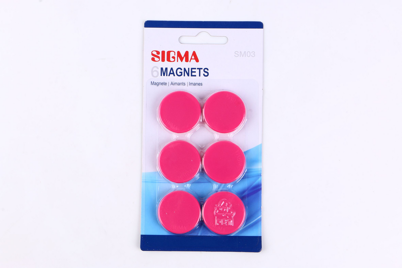 SIGMA Magnety 32 mm růžové 6 ks