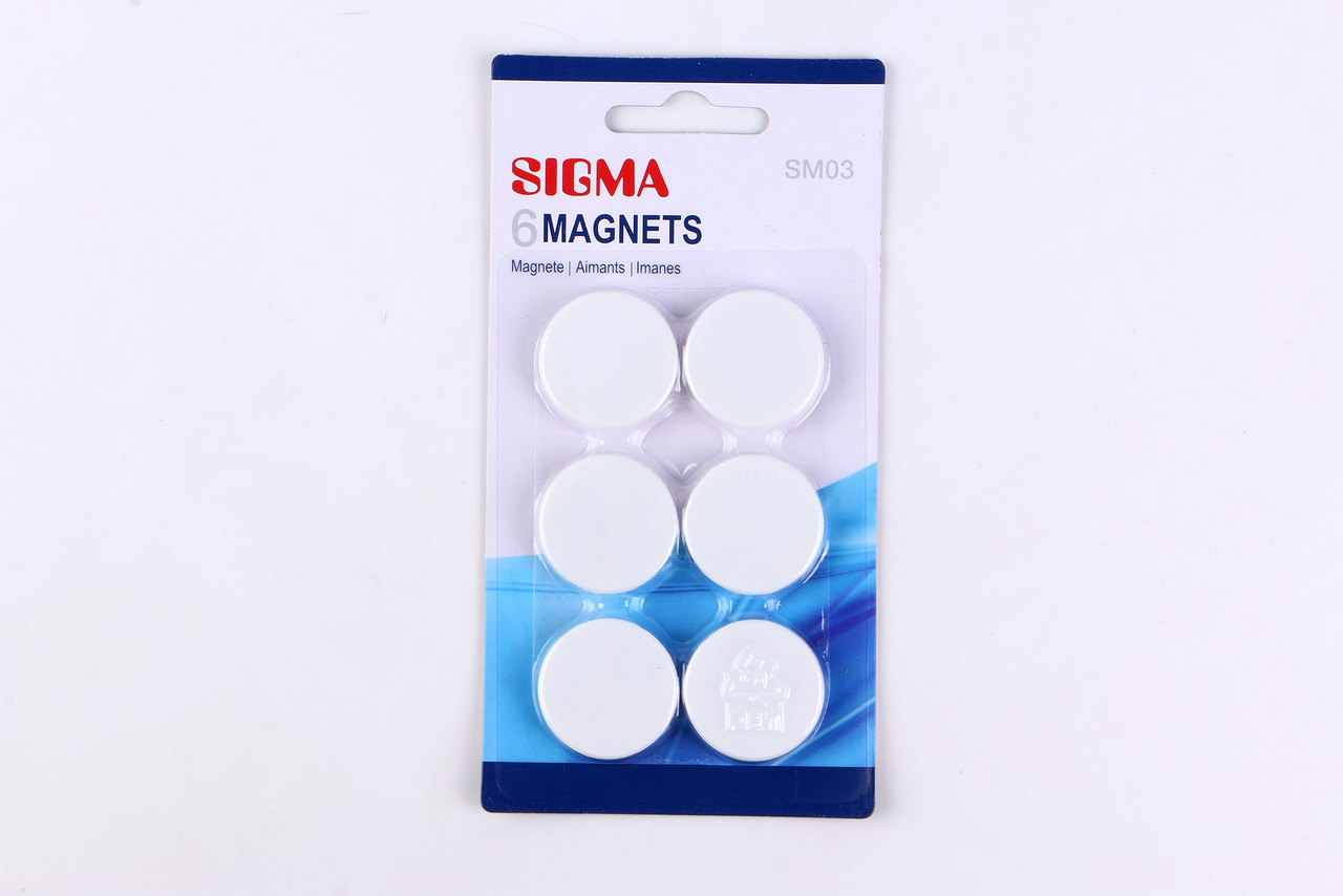 SIGMA Magnety 32 mm bílé 6 ks