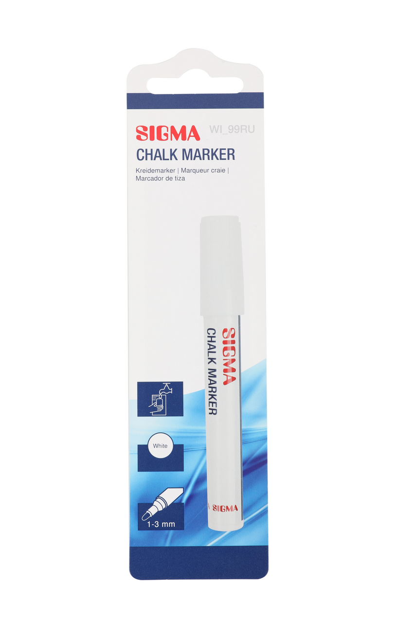 SIGMA Popisovač křídový 3 mm bílý 1 ks