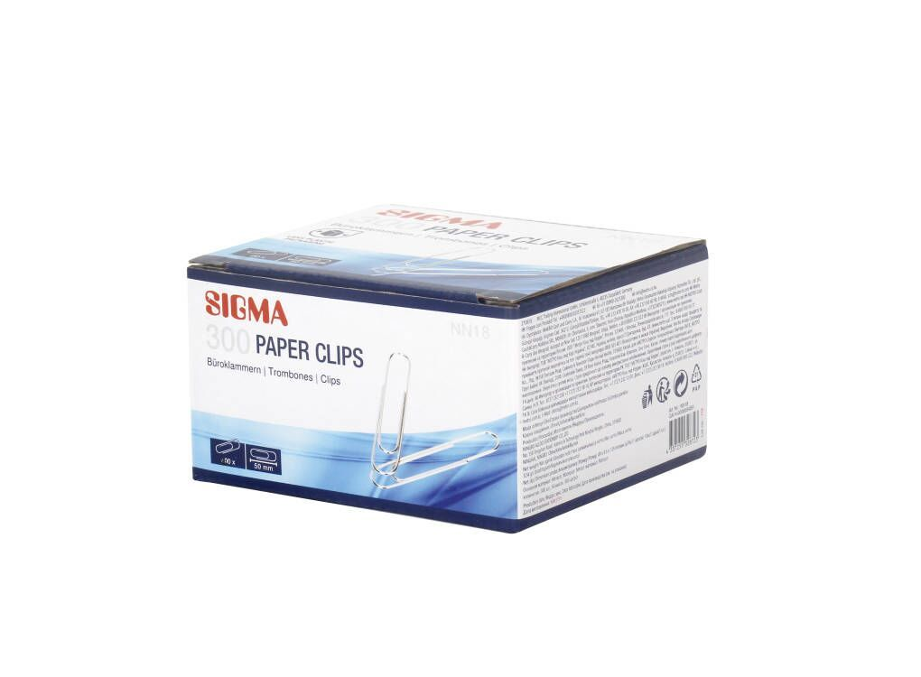 SIGMA Sponky 50 mm stříbrné 300 ks