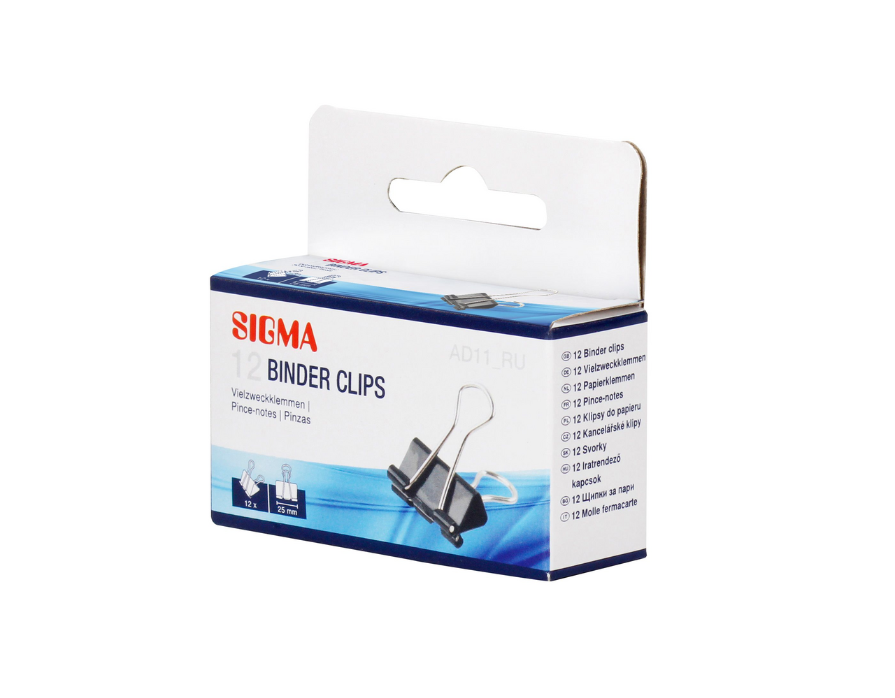 SIGMA Klipy kancelářské 25 mm 12 ks