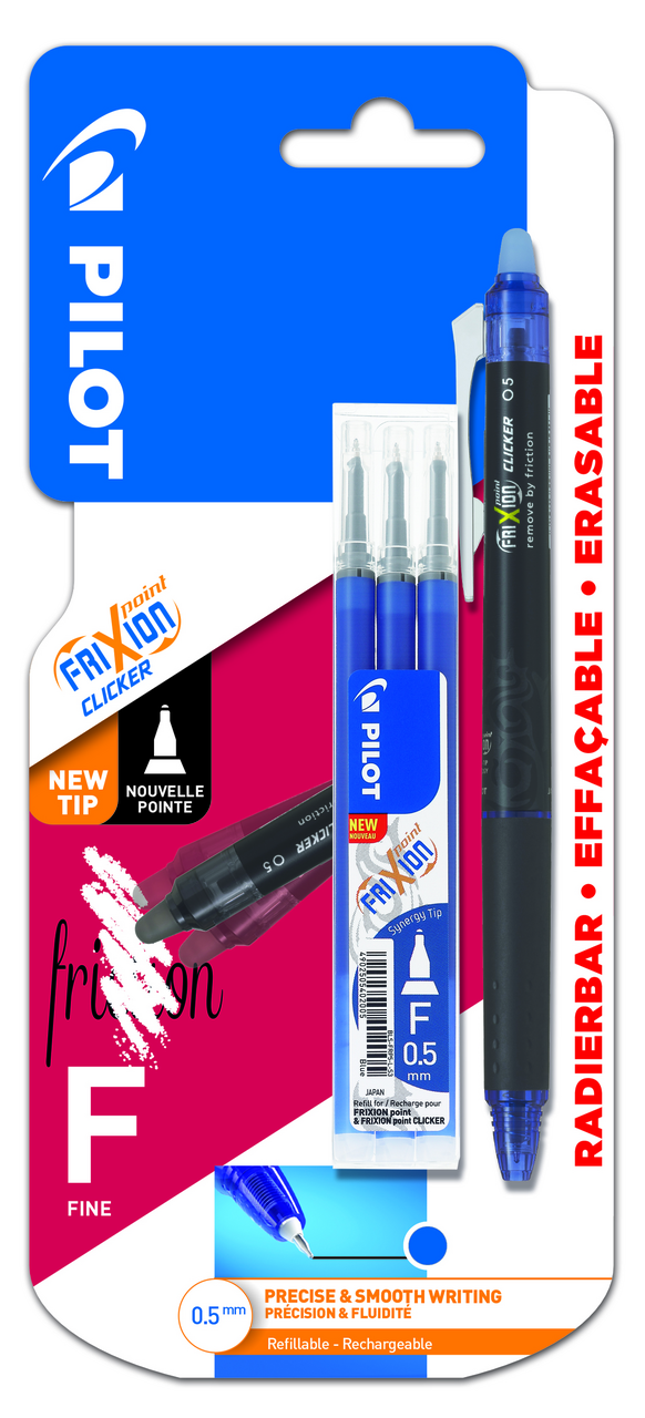 PILOT FriXion Point Clicker modrý 0,5 mm + náplň 1 ks