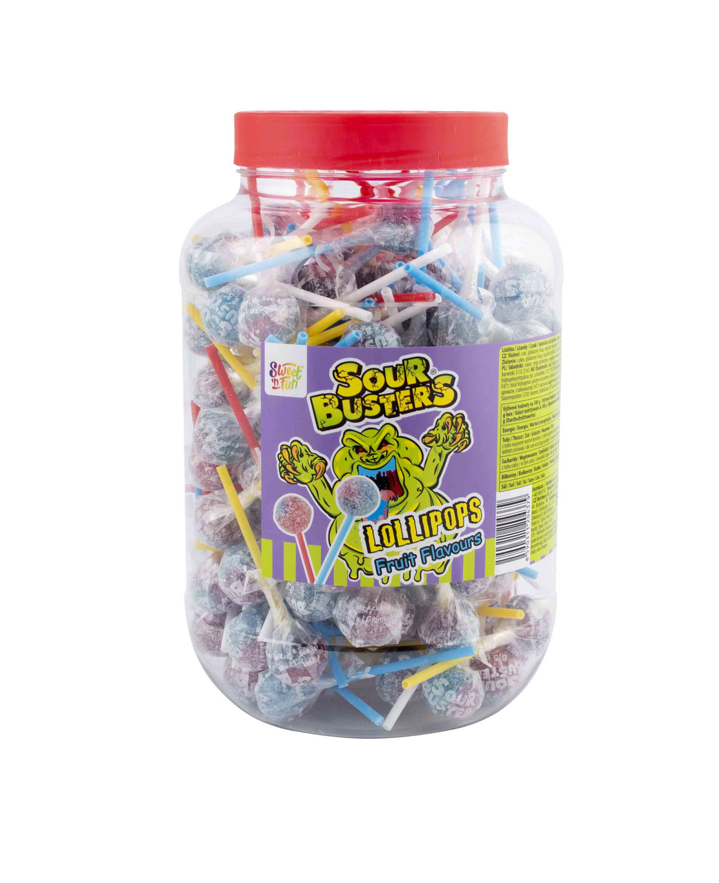 VIDAL Sour Buster lízátka kyselá 150 x 8,5 g