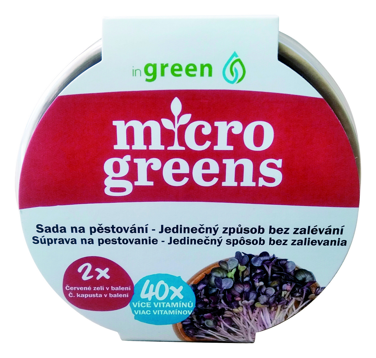 Mikrobylinky pěstební set Zelí červené 1 ks