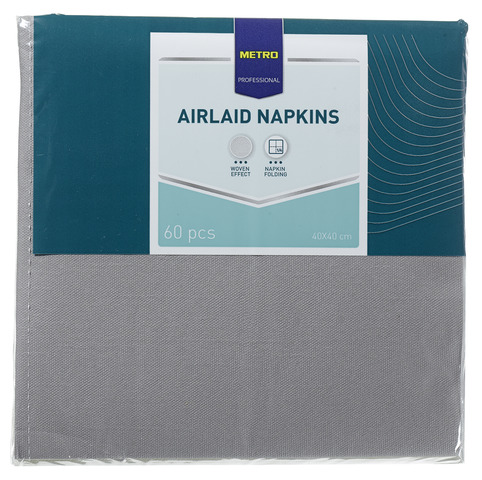 METRO PROFESSIONAL Ubrousky 40 x 40 cm šedé 60 ks