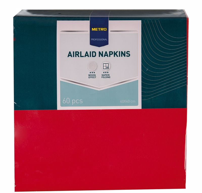 METRO PROFESSIONAL Ubrousky 40 x 40 cm červené 60 ks