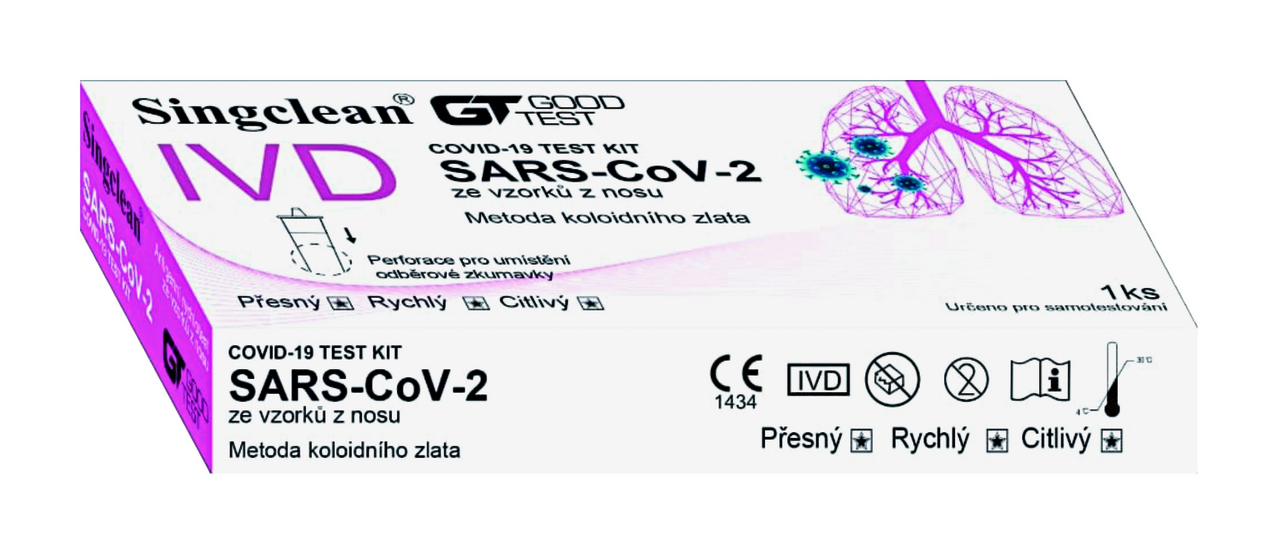 Singclean IVD AG Antigenní test z nosu 1 ks