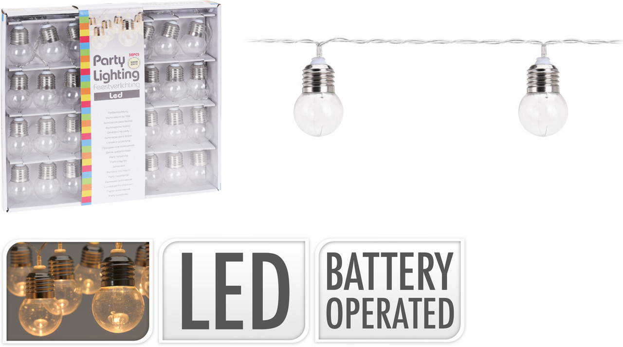 Párty řetěz 30 LED světel 1 ks
